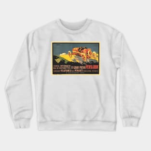 1922 Spanish Grand Prix Automobile Race, Barcelona - Vintage Poster Design Crewneck Sweatshirt